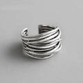 Silver Adjustable Layer Ring for Women 0
