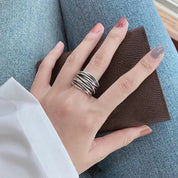 Silver Adjustable Layer Ring for Women 1
