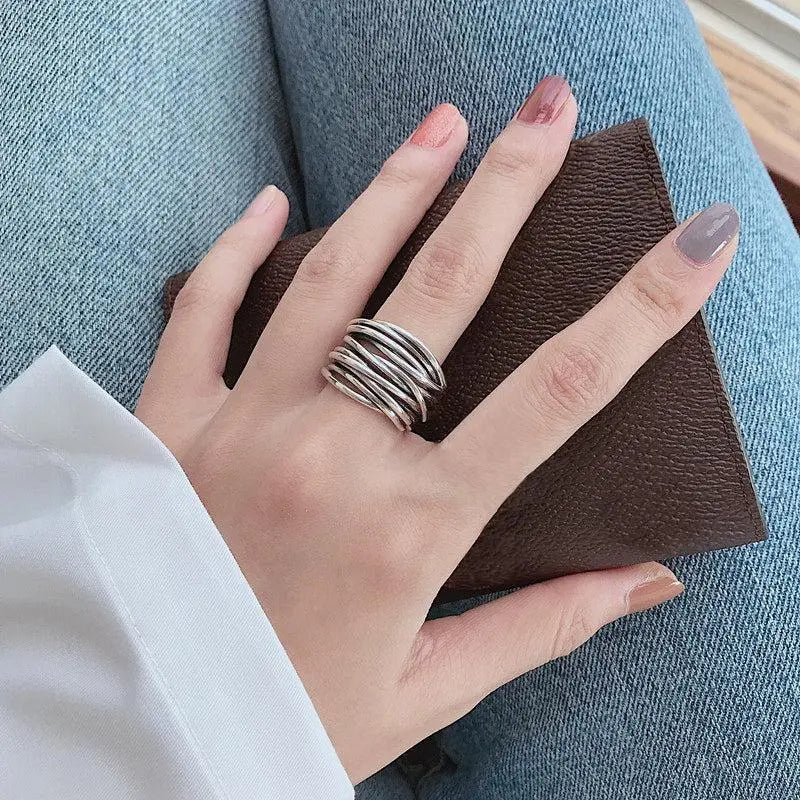 Silver Adjustable Layer Ring for Women 1