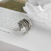 Silver Adjustable Layer Ring for Women 3