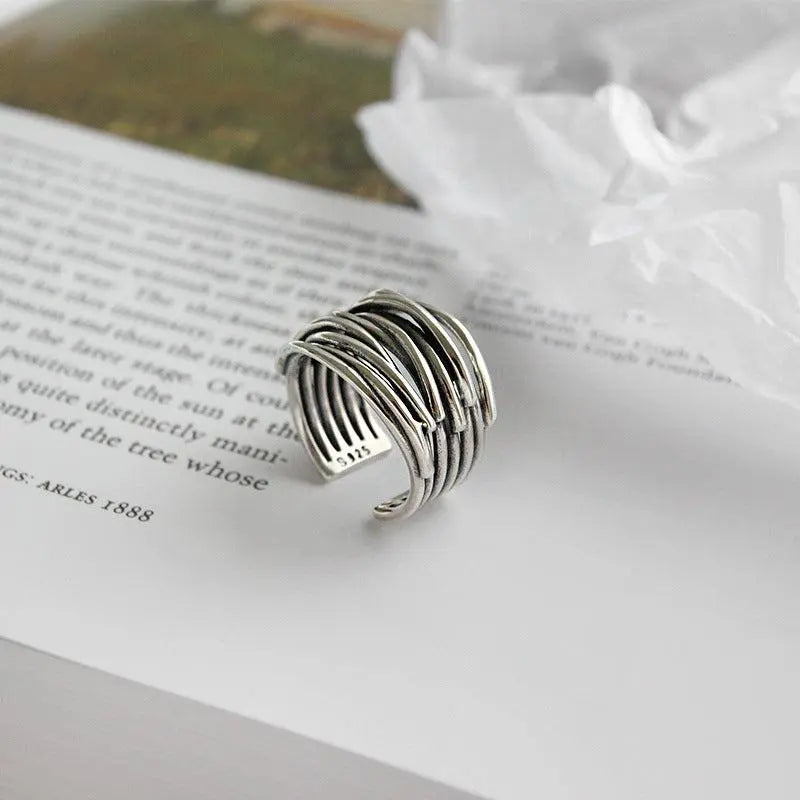 Silver Adjustable Layer Ring for Women 3