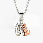Silver Cat Embrace Necklace for Women 1