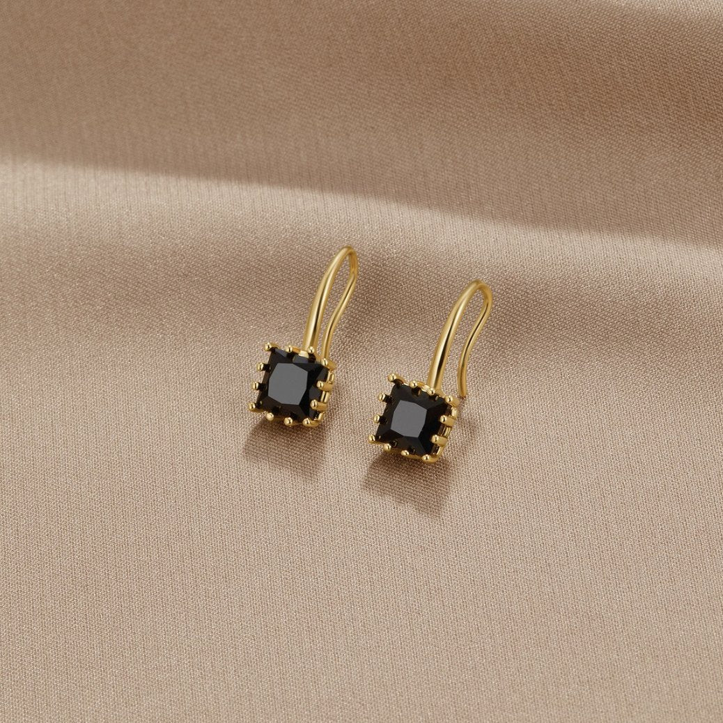Silver Crystal Drop Earrings for Women - Dainty Elegance for Everyday Wear 0