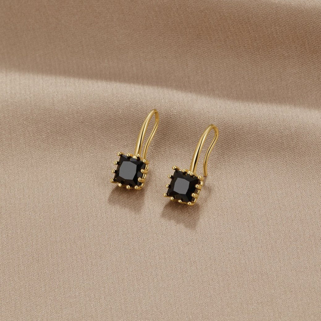 Silver Crystal Drop Earrings for Women - Dainty Elegance for Everyday Wear 0