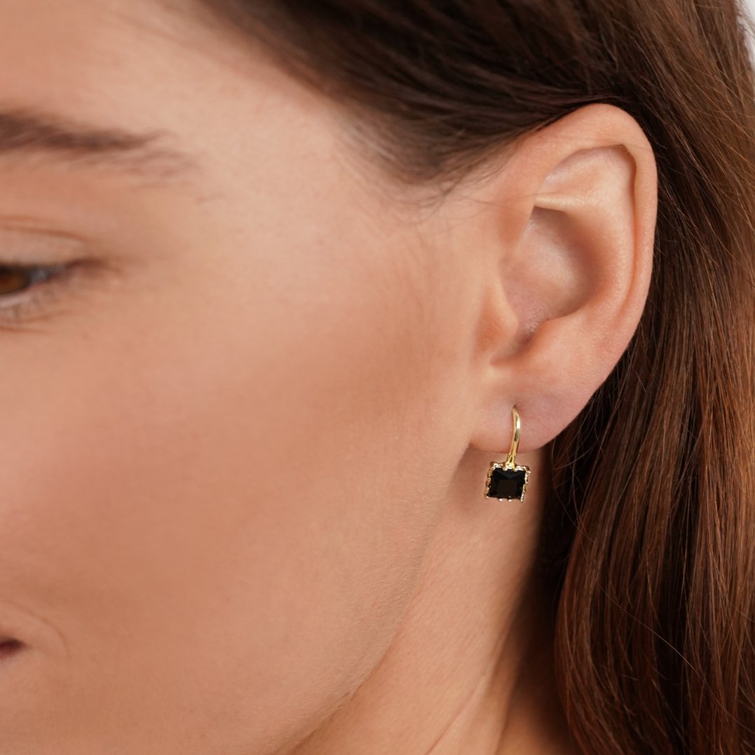 Silver Crystal Drop Earrings for Women - Dainty Elegance for Everyday Wear 1