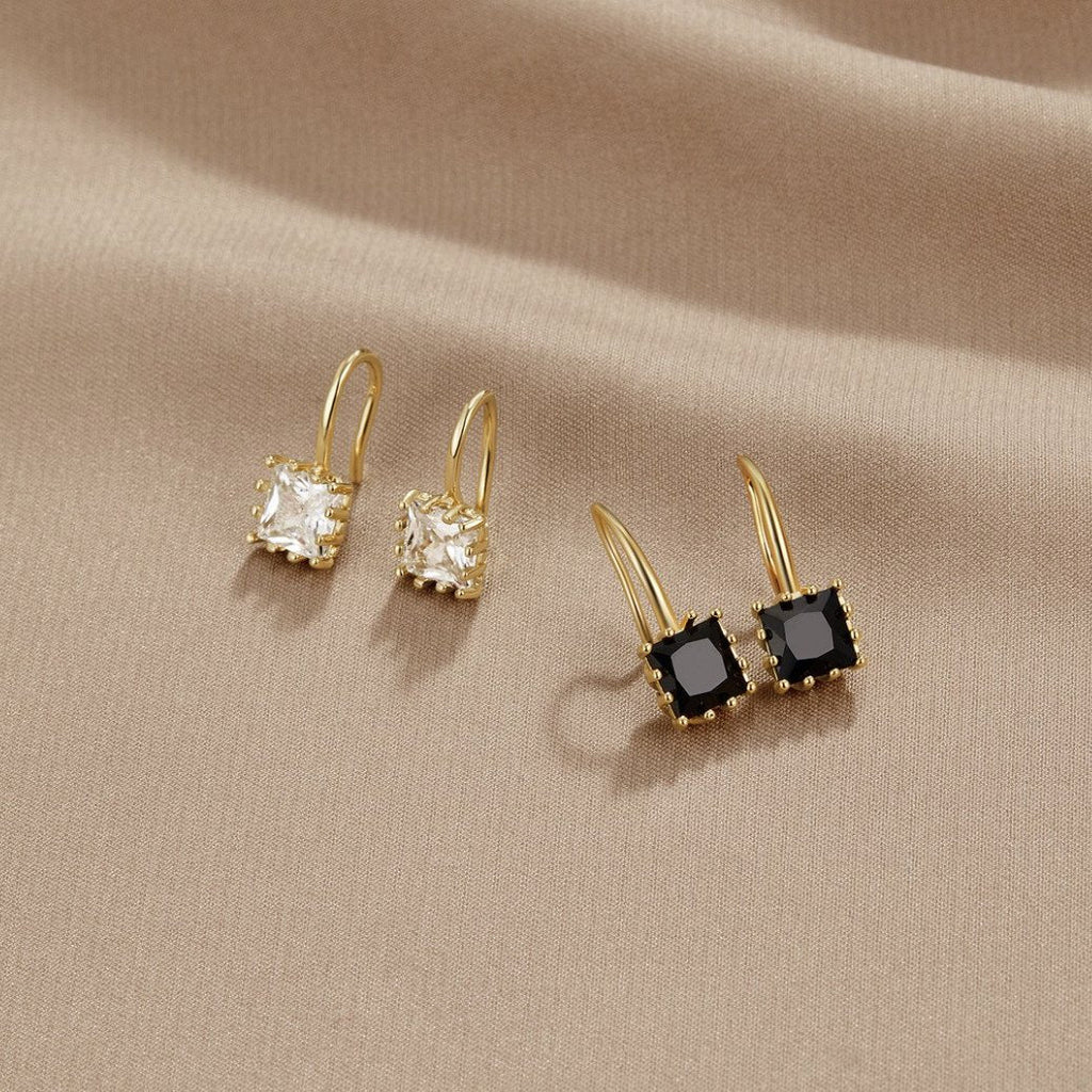 Silver Crystal Drop Earrings for Women - Dainty Elegance for Everyday Wear 5