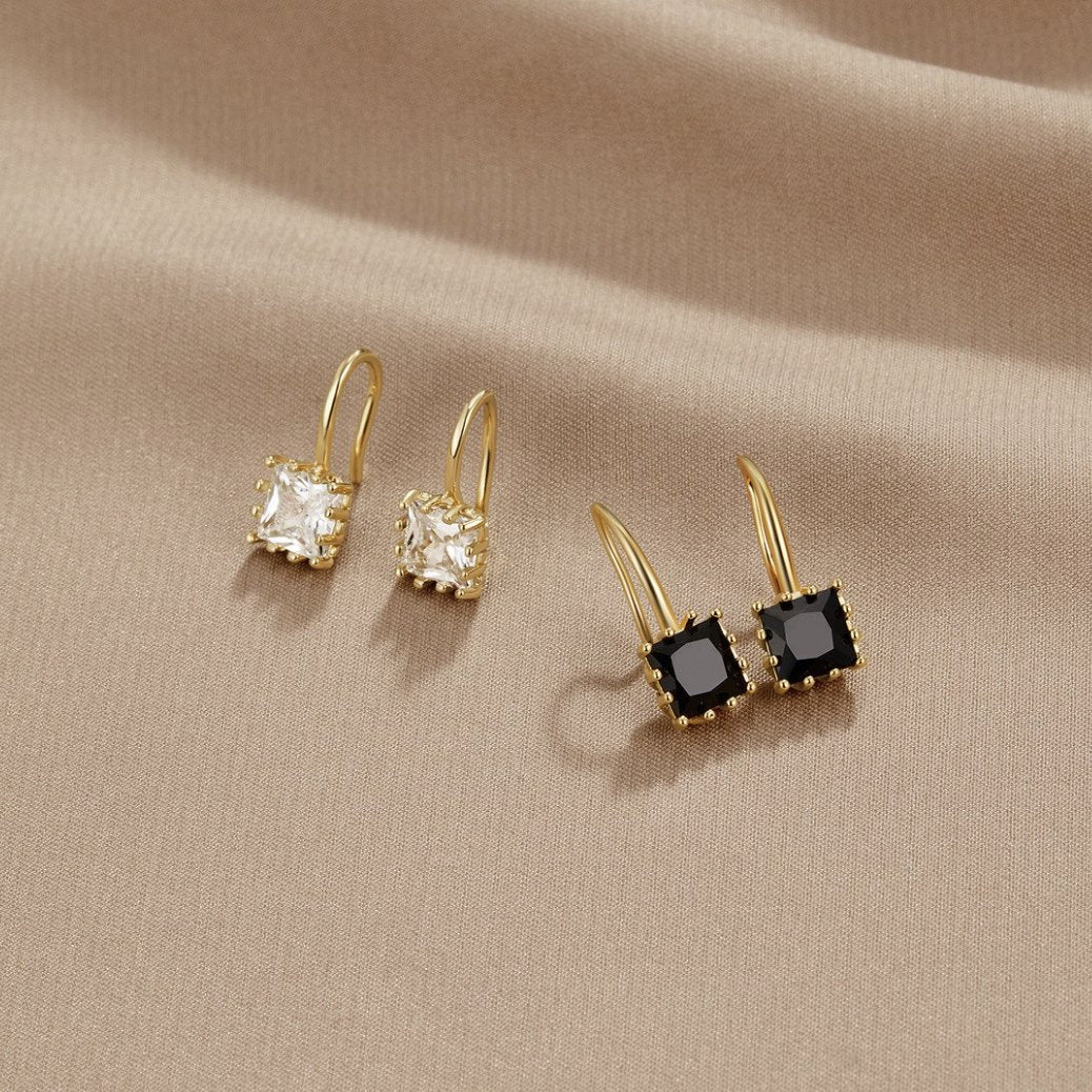 Silver Crystal Drop Earrings for Women - Dainty Elegance for Everyday Wear 5