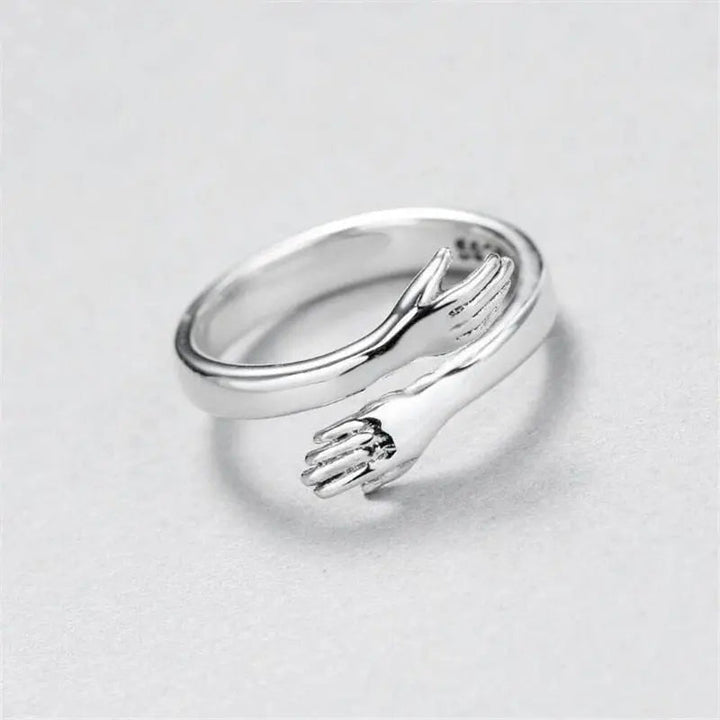 Silver Dainty Adjustable Hug Ring for Women - Minimalist Everyday Jewelry 2
