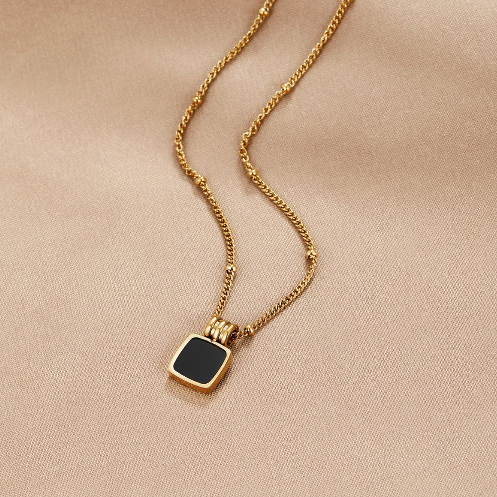 Silver Dainty Necklace with Crystal for Women 2
