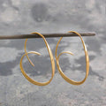 Silver Dainty Spiral Earrings for Women - Minimalist Style for Everyday Wear 0