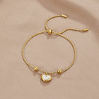 Silver Heart Bracelet for Women - Dainty Charm 3