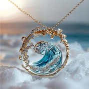 Silver Ocean-Inspired Necklace, Delicate Design for Everyday Elegance, Perfect Gift for Women 0