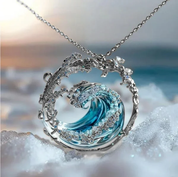 Silver Ocean-Inspired Necklace, Delicate Design for Everyday Elegance, Perfect Gift for Women 1