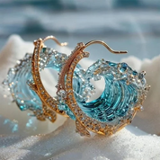 Silver Ocean's Oath Earrings for Women 0
