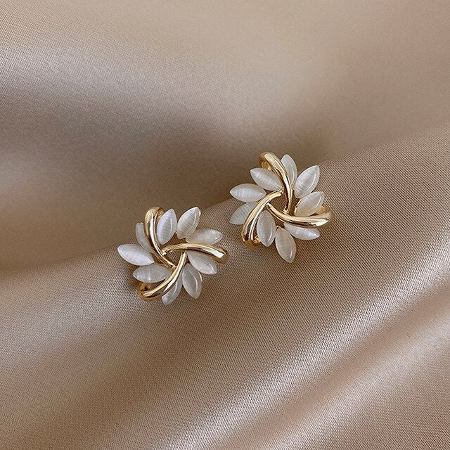 Silver Opal Earrings for Women - Dainty Design 0
