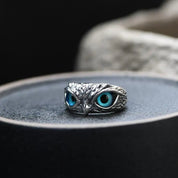 Silver Owl Ring with Opal - Dainty Adjustable Jewelry for Women, Perfect Gift for Her 3