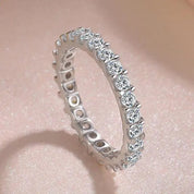 Silver Ring with Crystal Inlay for Women 0