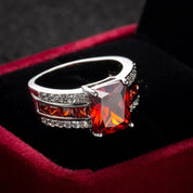 Silver Ruby Split-Shank Ring 2