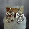 Silver Spiral Earrings - Dainty Boho Style Jewelry for Women - Unique Everyday Accessory 0