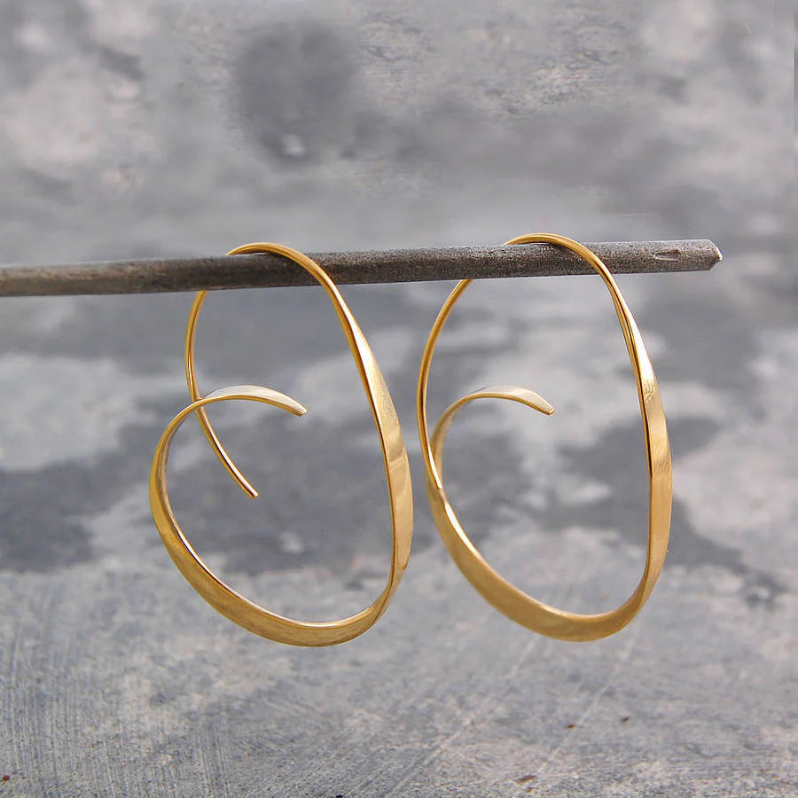 Silver Spiral Earrings for Women - Dainty Design 0