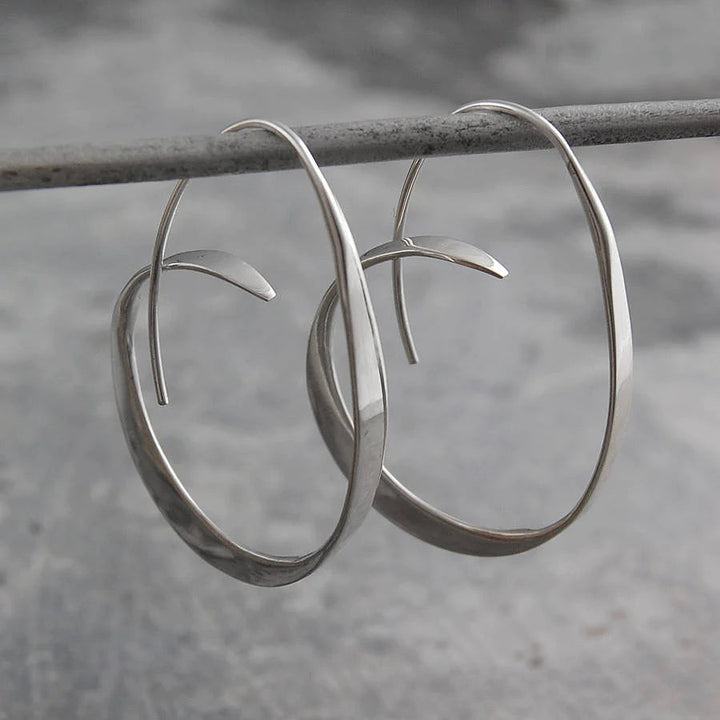 Silver Spiral Earrings for Women - Dainty Design 1