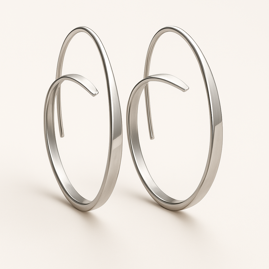 Silver Spiral Earrings for Women - Dainty Design 3