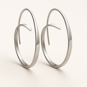 Silver Spiral Earrings for Women - Dainty Design 3