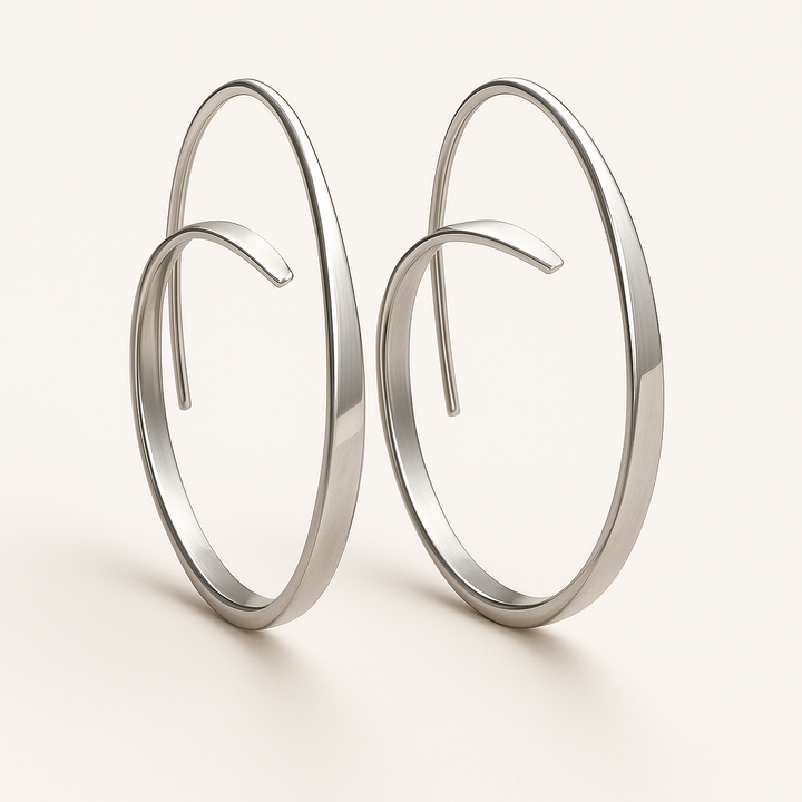 Silver Spiral Earrings for Women - Dainty Design 3