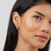 Silver Teardrop Link Earrings for Women – Elegant Everyday Accessory, Dainty Design, Perfect Gift 4