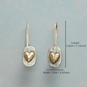 Silver Vintage Heart Earrings for Women - Dainty Charm for Everyday Wear 2