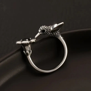 Silver Vintage Hummingbird Ring for Women 1