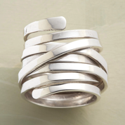 Silver Vintage Thick Layer Ring for Women - Elegant Statement Jewelry for Everyday Wear 0