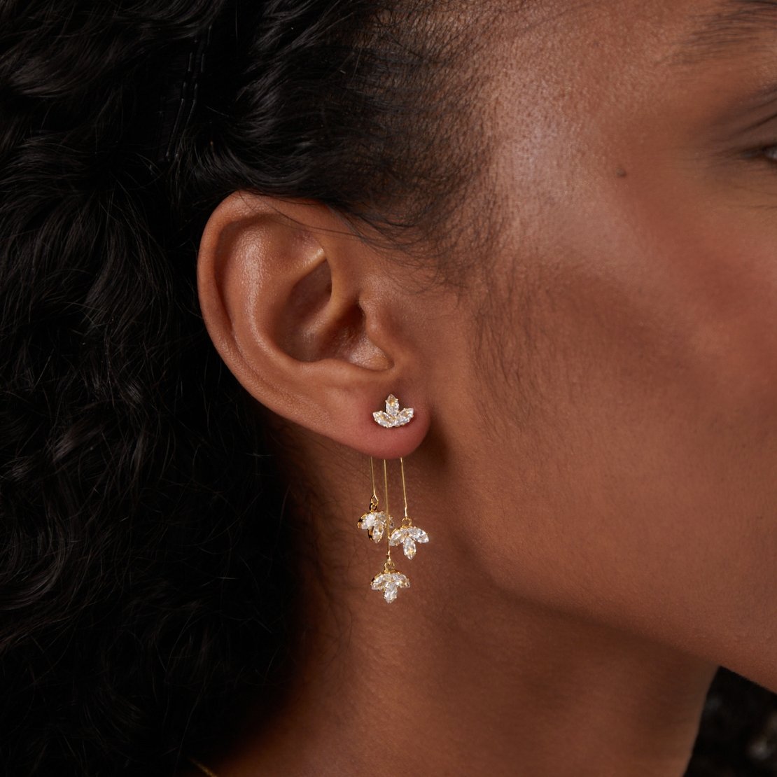 Silver Waterfall Earrings - Dainty Design for Women, Elegant Silver Jewelry for Everyday Wear and Special Occasions 1