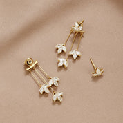 Silver Waterfall Earrings - Dainty Design for Women, Elegant Silver Jewelry for Everyday Wear and Special Occasions 2