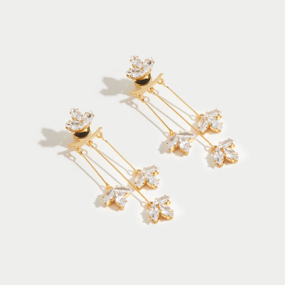 Silver Waterfall Earrings - Dainty Design for Women, Elegant Silver Jewelry for Everyday Wear and Special Occasions 4
