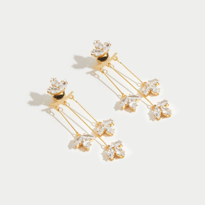 Silver Waterfall Earrings - Dainty Design for Women, Elegant Silver Jewelry for Everyday Wear and Special Occasions 4