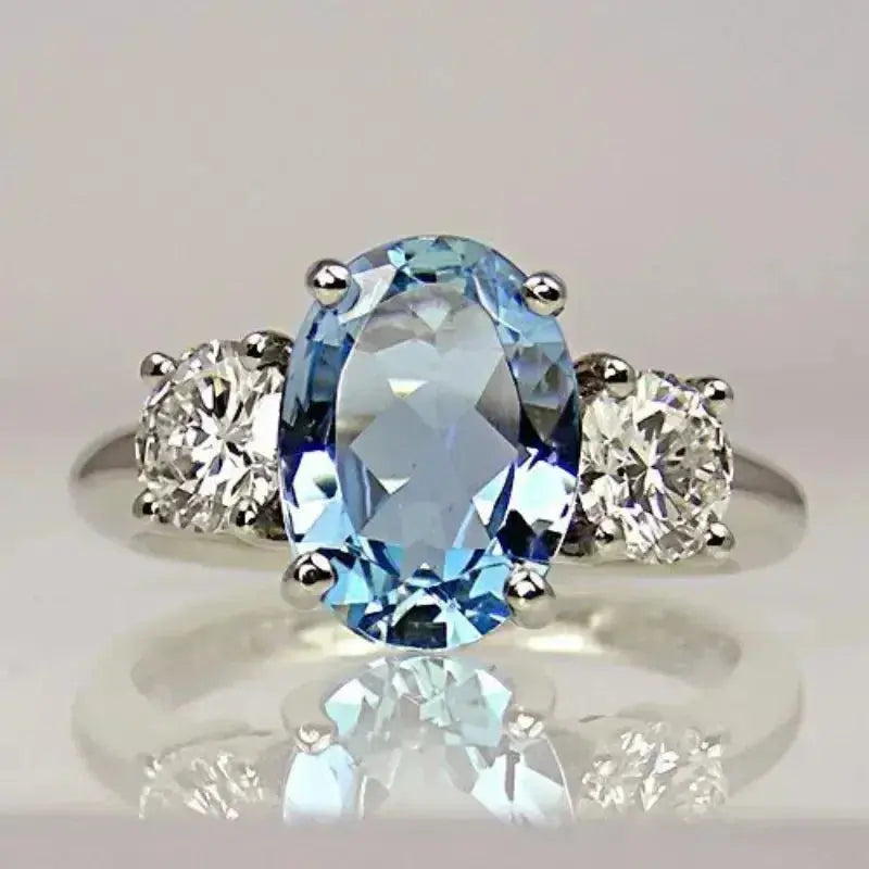 Silver Women's Ring with Blue Crystal, Elegant Dainty Design for Everyday Wear  
Silver Dainty Ring with Blue Diamond-Look Crystal, Stylish for Women  
Silver Elegant Ring with Vibrant Blue Crystal, Perfect Gift for Women 0