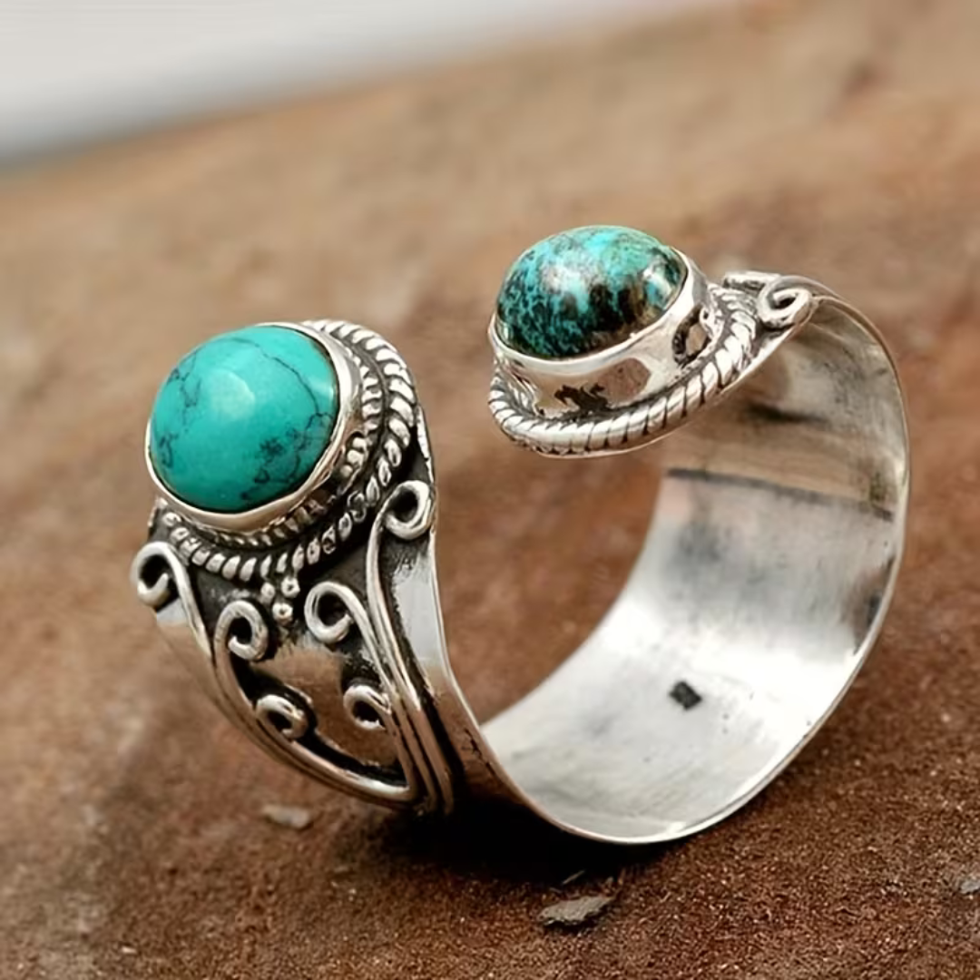 Vintage Gold Mosaic Gem Ring for Women 0