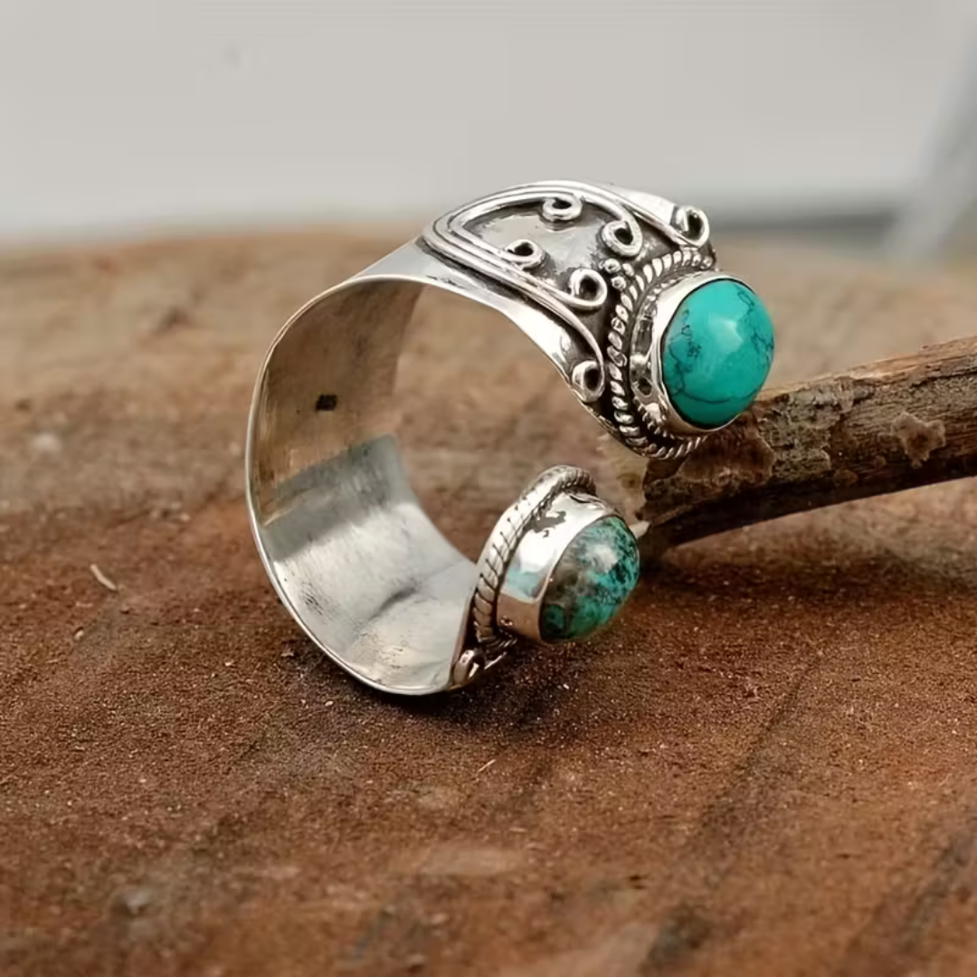 Vintage Gold Mosaic Gem Ring for Women 2