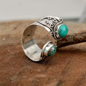 Vintage Gold Mosaic Gem Ring for Women 2