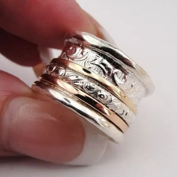 Vintage Gold and Silver Ring for Women 0