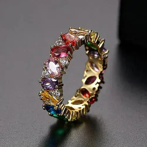 Vintage Multicolor Crystal Ring for Women 0
