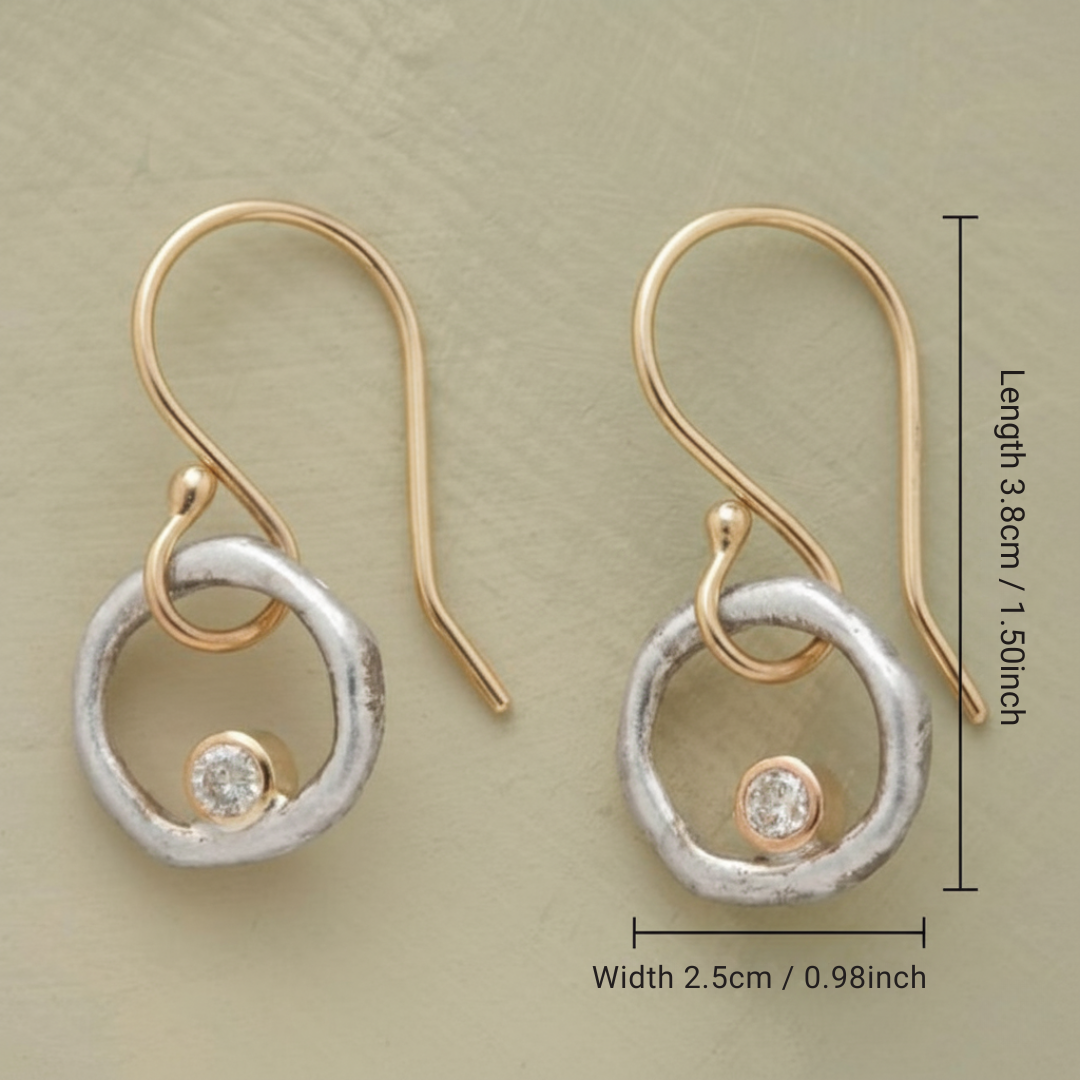 Vintage Silver Earrings with Crystal for Women 2