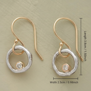 Vintage Silver Earrings with Crystal for Women 2