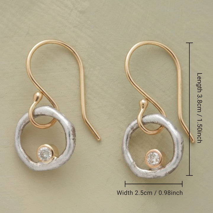 Vintage Silver Earrings with Crystal for Women 2
