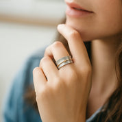 Vintage Silver Ring with Crystal Accents for Women - Elegant Statement Jewelry for Everyday Wear 4