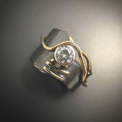 Vintage Silver Ring with Crystal for Women 0