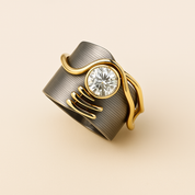 Vintage Silver Ring with Crystal for Women 1