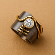 Vintage Silver Ring with Crystal for Women 2